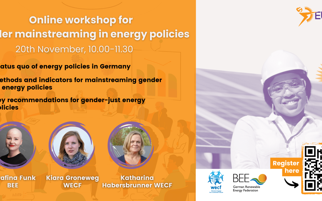 Online workshop for Gender mainstreaming in energy policies